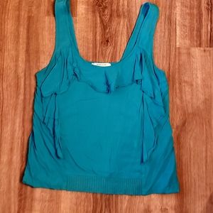 Blue Zara frilly tank top size medium